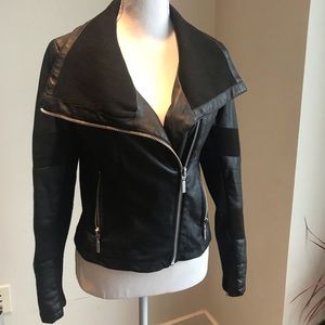 faux leather jacket